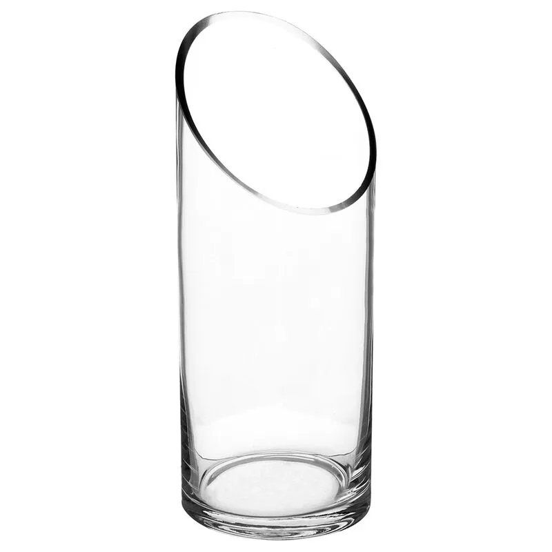 Vases cylindriques en verre transparent utilisés pour compositions florales ou bougies lors d'événements