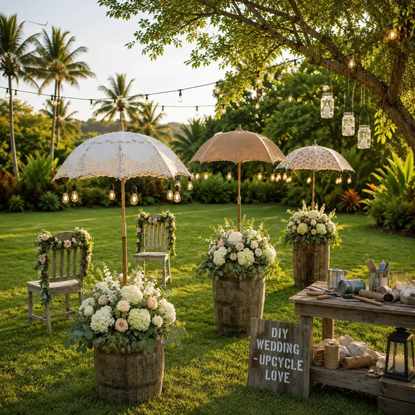Style de décoration de mariage éco-responsable et durable