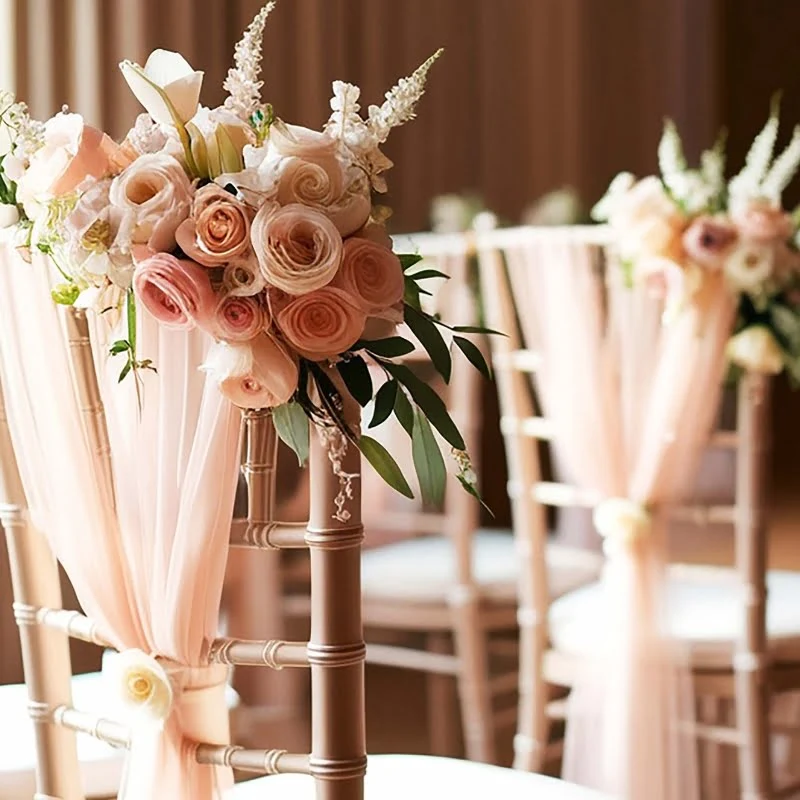 Style de décoration de mariage romantique et coquettecore